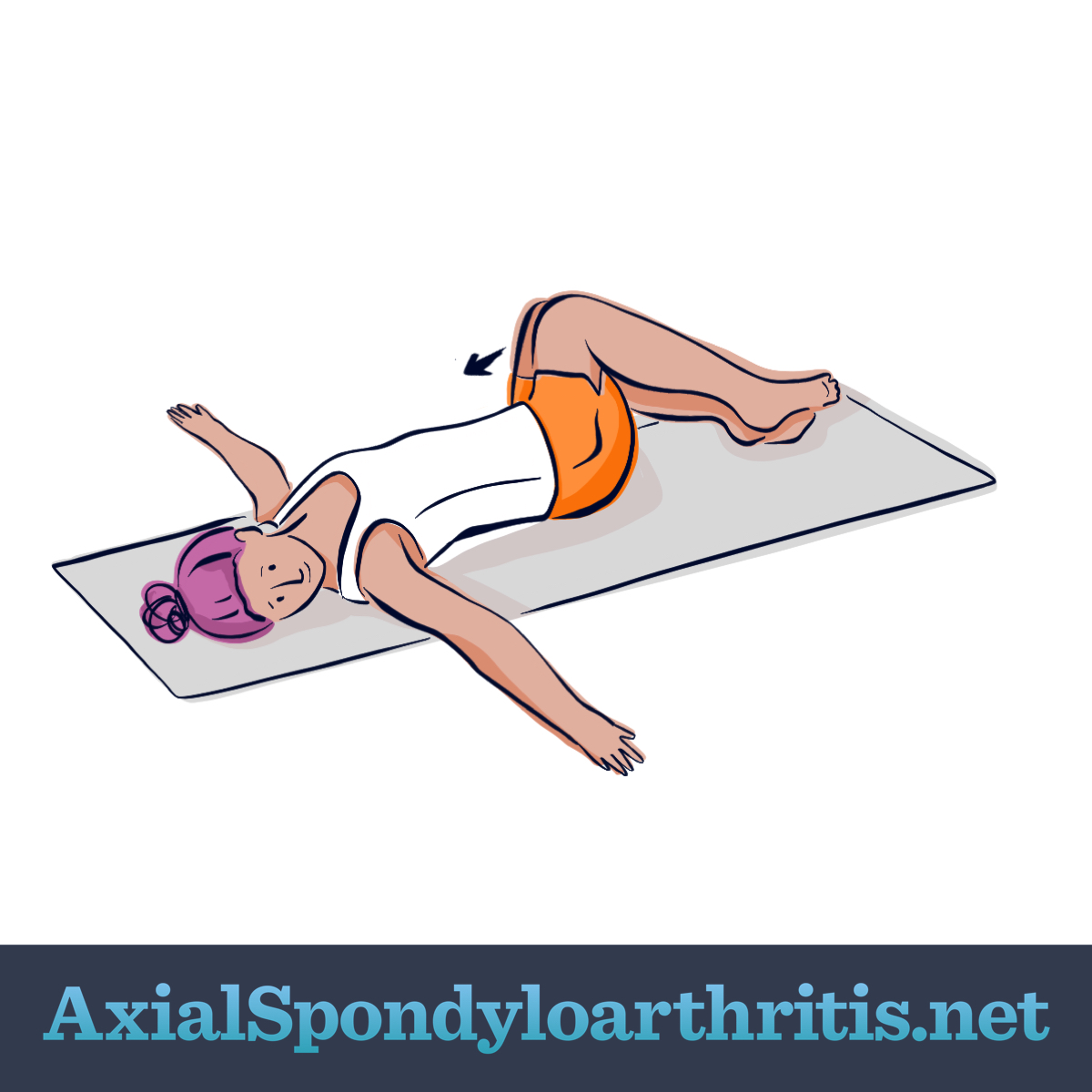 person lying on their back and rotating bent knees side to side