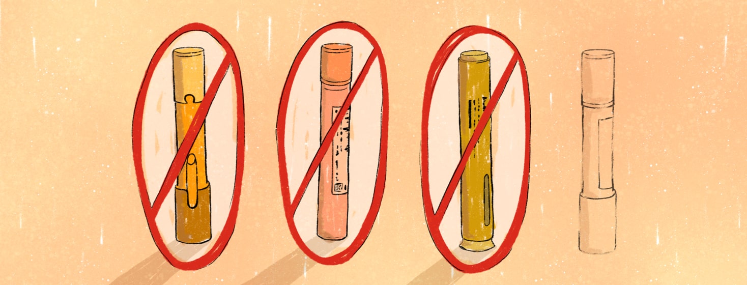 4 different injectables, 3 crossed out